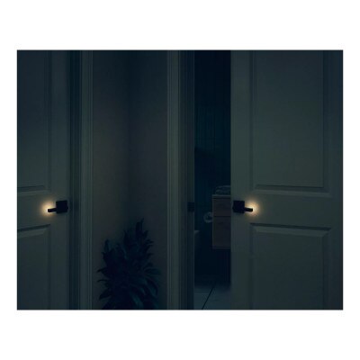 Kwikset Halifax LED Motion Activated Privacy Lever, Black Matte